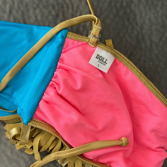 Doll Strapless fringe bikini top - Picture 3 of 4
